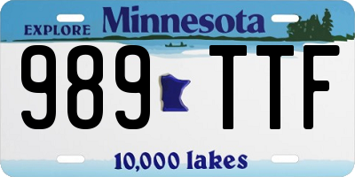 MN license plate 989TTF