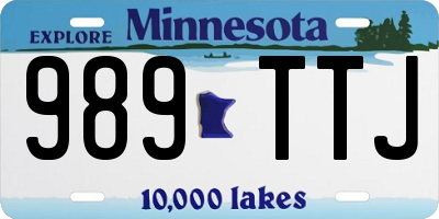 MN license plate 989TTJ