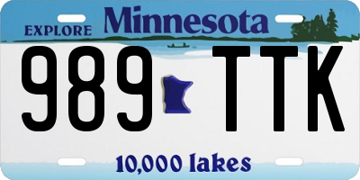 MN license plate 989TTK