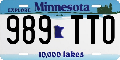 MN license plate 989TTO
