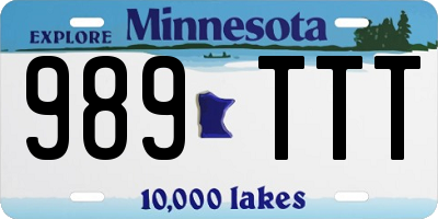 MN license plate 989TTT