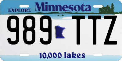 MN license plate 989TTZ