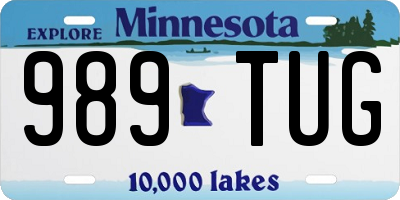 MN license plate 989TUG