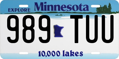 MN license plate 989TUU