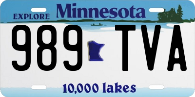 MN license plate 989TVA