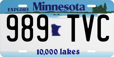 MN license plate 989TVC
