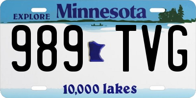MN license plate 989TVG