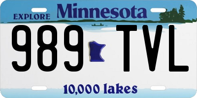 MN license plate 989TVL