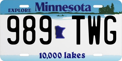 MN license plate 989TWG