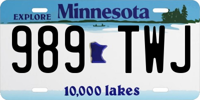 MN license plate 989TWJ