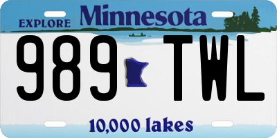 MN license plate 989TWL