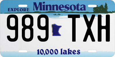 MN license plate 989TXH