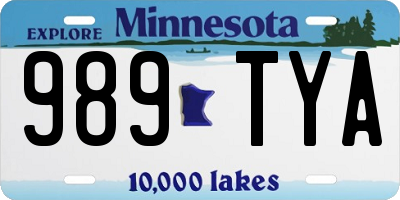 MN license plate 989TYA