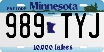 MN license plate 989TYJ