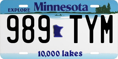 MN license plate 989TYM