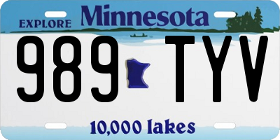 MN license plate 989TYV