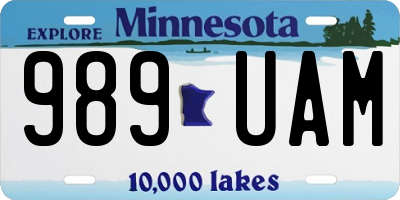 MN license plate 989UAM