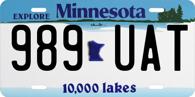 MN license plate 989UAT