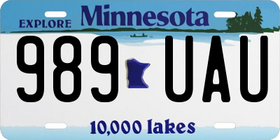 MN license plate 989UAU