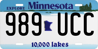 MN license plate 989UCC