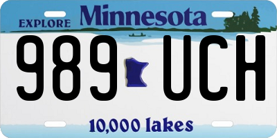 MN license plate 989UCH