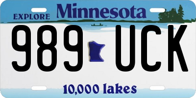 MN license plate 989UCK
