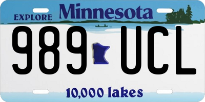 MN license plate 989UCL