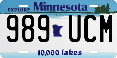 MN license plate 989UCM
