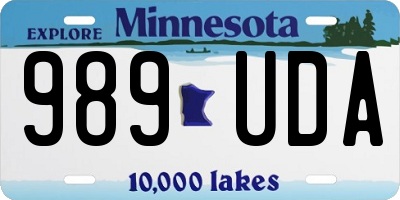 MN license plate 989UDA