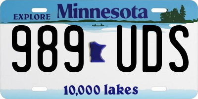 MN license plate 989UDS