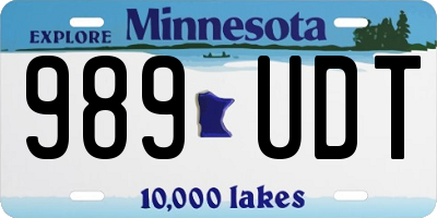 MN license plate 989UDT