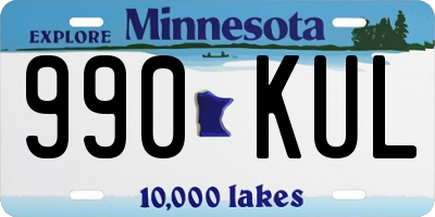 MN license plate 990KUL