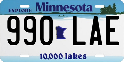 MN license plate 990LAE