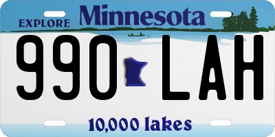 MN license plate 990LAH