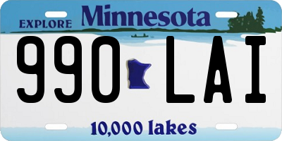 MN license plate 990LAI