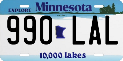 MN license plate 990LAL