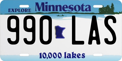 MN license plate 990LAS