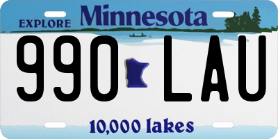 MN license plate 990LAU