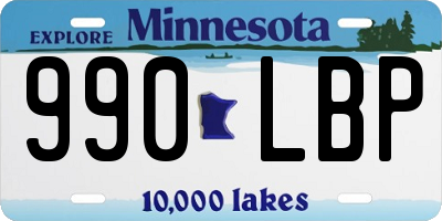 MN license plate 990LBP