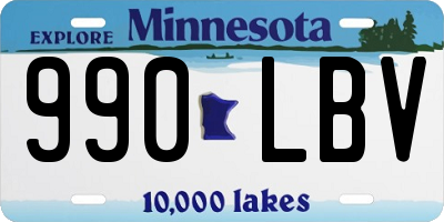 MN license plate 990LBV