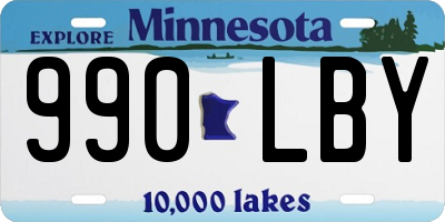 MN license plate 990LBY