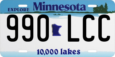 MN license plate 990LCC