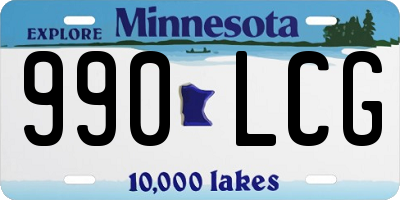 MN license plate 990LCG