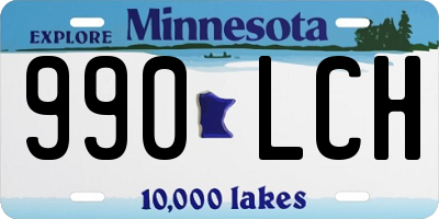 MN license plate 990LCH