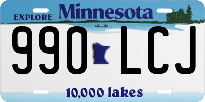 MN license plate 990LCJ