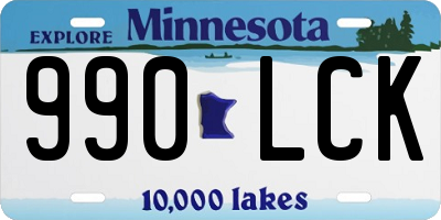 MN license plate 990LCK