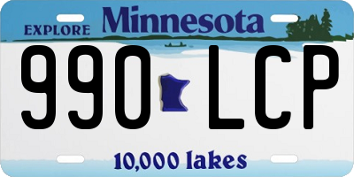 MN license plate 990LCP