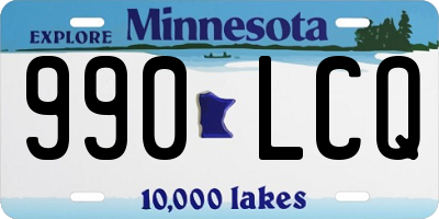 MN license plate 990LCQ