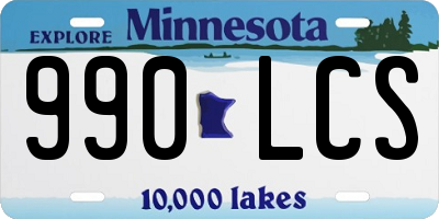 MN license plate 990LCS