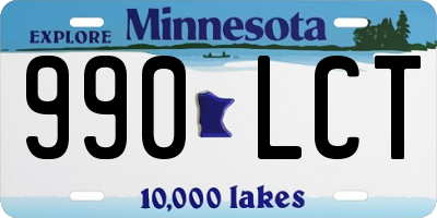 MN license plate 990LCT